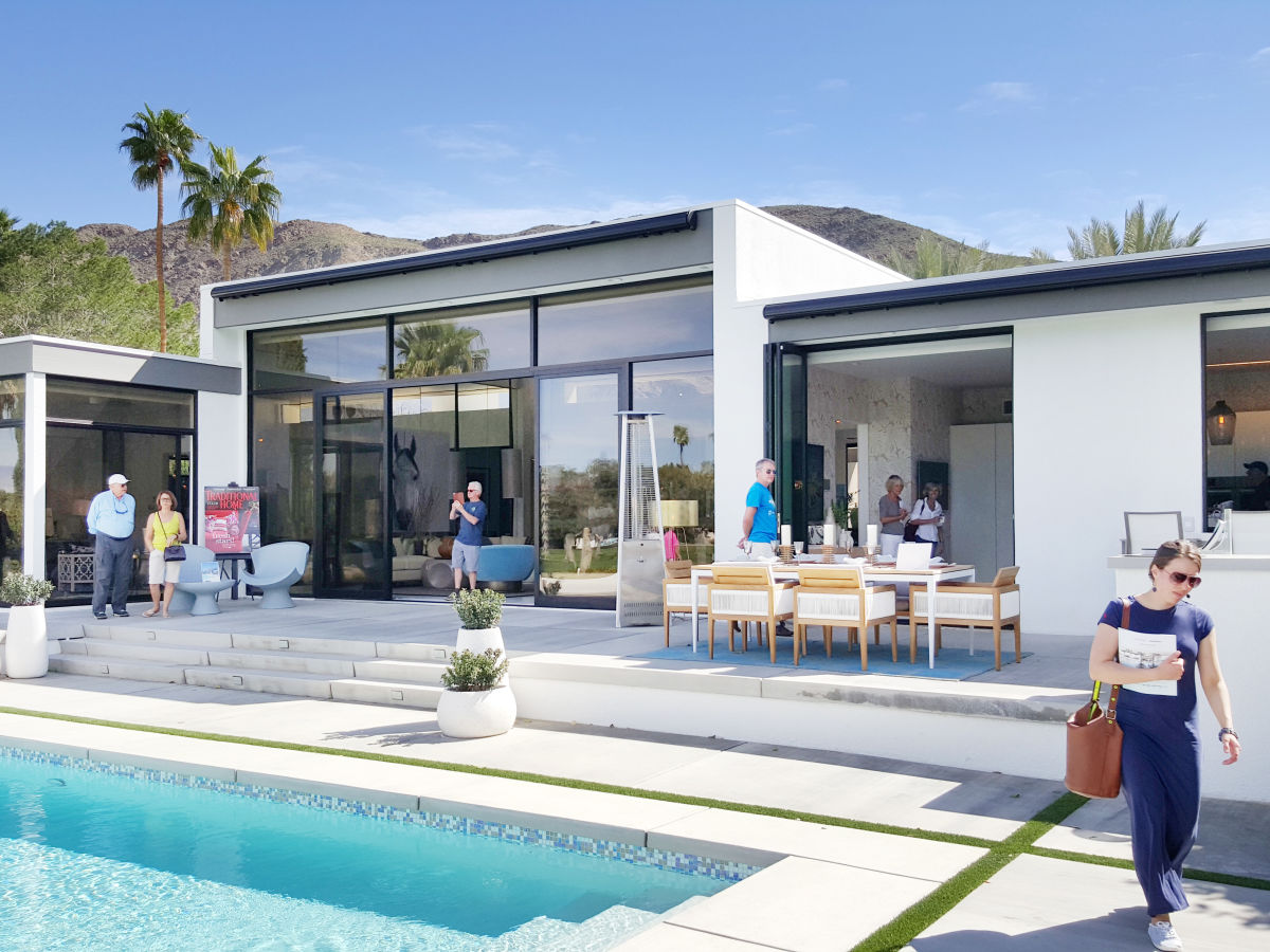 Kontio modernism week design visual visuaalinen glass house palm springs isot lasipinnat taide art